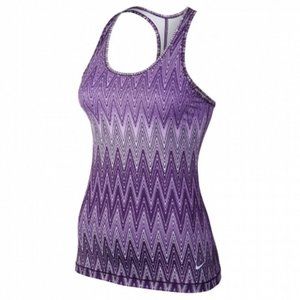 New NIKE Purple Zig-Zag Chevron G87 Tank Top sz M